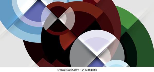 Geometric design abstract background - circles, modern business template