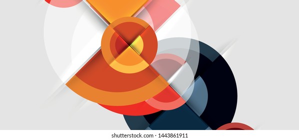 Geometric design abstract background - circles, modern business template
