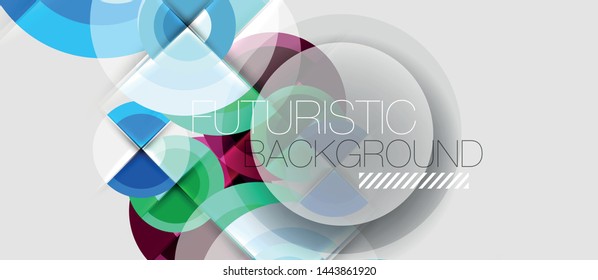 Fondo abstracto de diseño geométrico - círculos, plantilla de negocio moderna