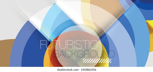 Geometric design abstract background - circles, modern business template