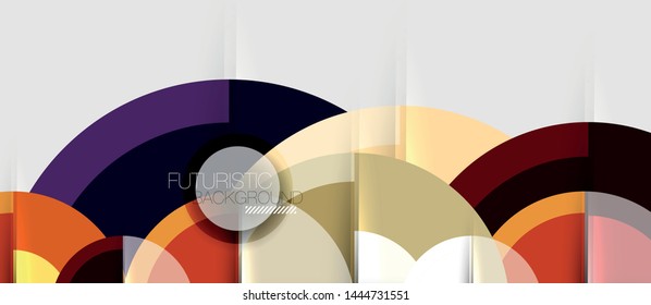 Geometric design abstract background - circles, vector
