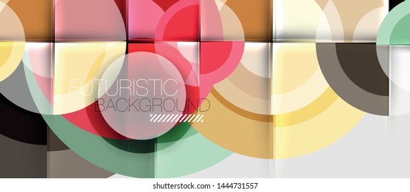 Abstrakter geometrischer Hintergrund - Kreise, Vektorgrafik