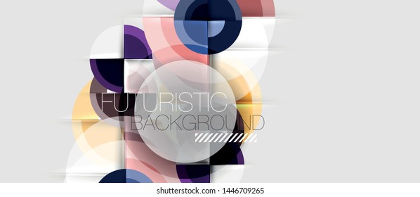 Fondo abstracto de diseño geométrico - círculos, vector