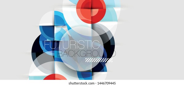 Abstrakter geometrischer Hintergrund - Kreise, Vektorgrafik