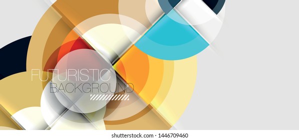 Abstrakter geometrischer Hintergrund - Kreise, Vektorgrafik