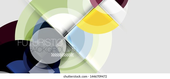 Fondo abstracto de diseño geométrico - círculos, plantilla de negocio moderna