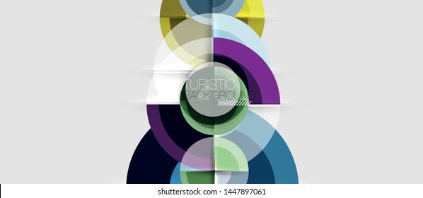 Abstrakter geometrischer Hintergrund - Kreise, Vektorgrafik