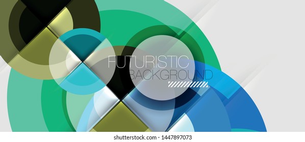 Abstrakter Hintergrund Geometrisches Design - Kreise, moderne Geschäftsvorlage