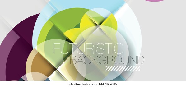 Fondo abstracto de diseño geométrico - círculos, vector