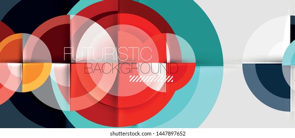 Geometric design abstract background - circles, modern business template