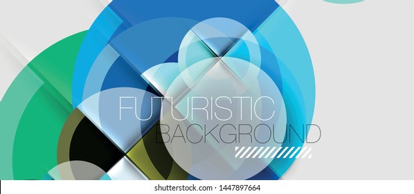 Geometric design abstract background - circles, modern business template