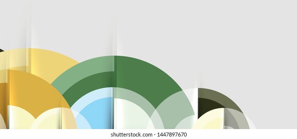 Fondo abstracto de diseño geométrico - círculos, plantilla de negocio moderna