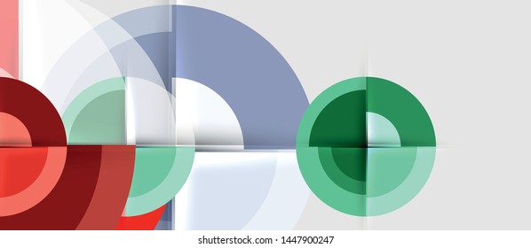 Geometric design abstract background - circles, vector
