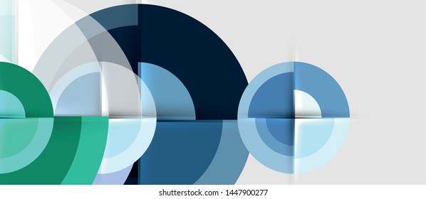 Geometric design abstract background - circles, modern business template