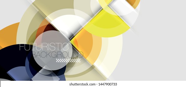 Geometric design abstract background - circles, modern business template
