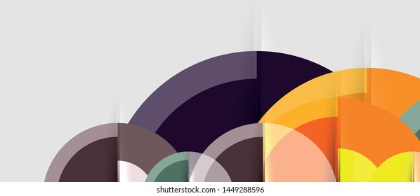Geometric design abstract background - circles, modern business template
