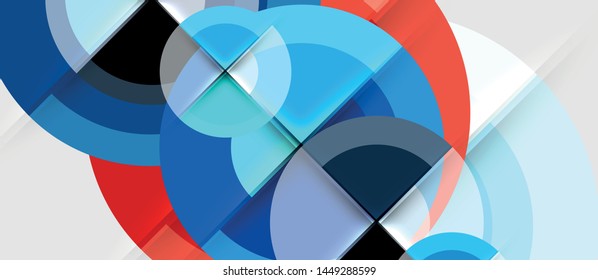 Fondo abstracto de diseño geométrico - círculos, vector