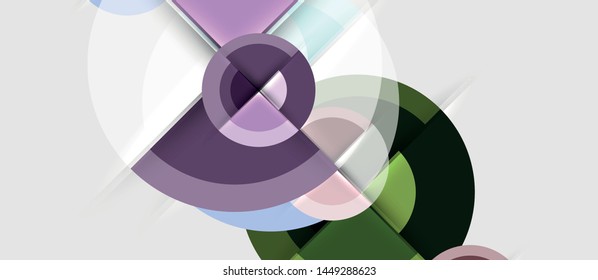 Geometric design abstract background - circles, modern business template