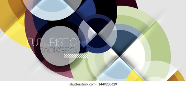 Geometric design abstract background - circles, modern business template