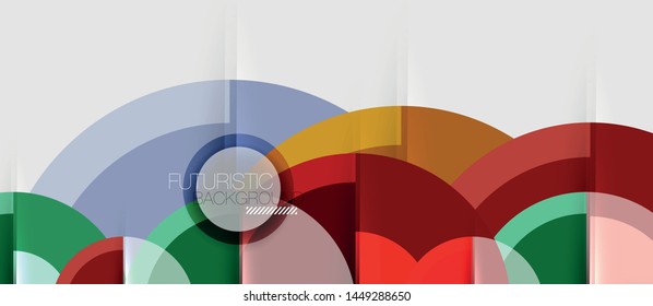 Geometric design abstract background - circles, vector