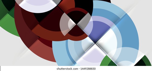 Geometric design abstract background - circles, modern business template