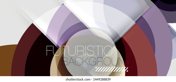 Geometric design abstract background - circles, modern business template