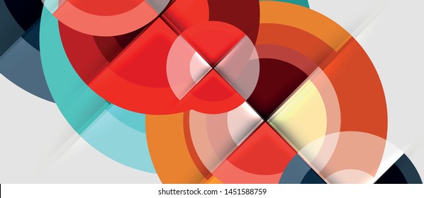 Fondo abstracto de diseño geométrico - círculos, plantilla de negocio moderna