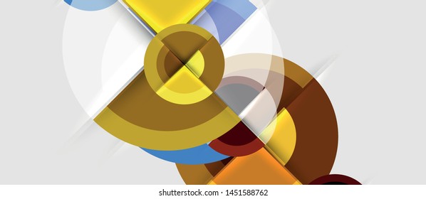 Fondo abstracto de diseño geométrico - círculos, plantilla de negocio moderna