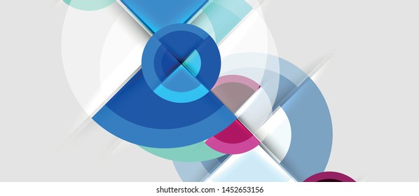 Geometric design abstract background - circles, modern business template