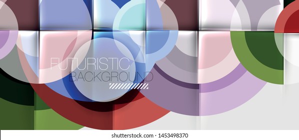 Geometric design abstract background - circles, modern business template