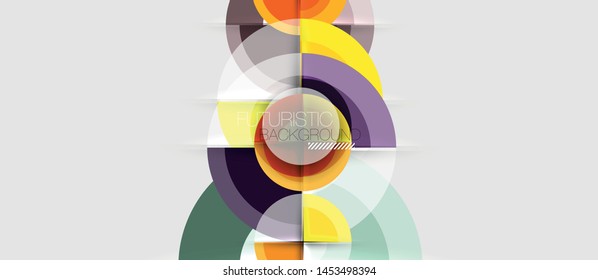 Geometric design abstract background - circles, modern business template