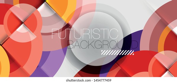 Fondo abstracto de diseño geométrico - círculos, vector