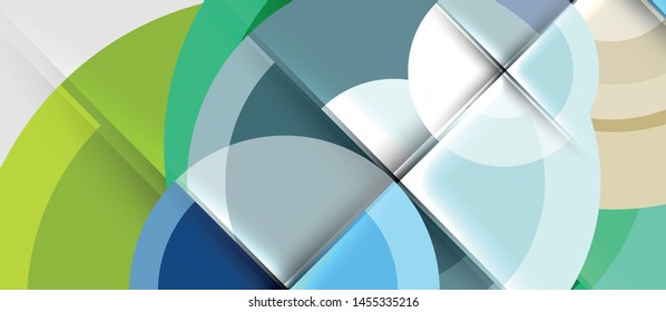 Fondo abstracto de diseño geométrico - círculos, vector