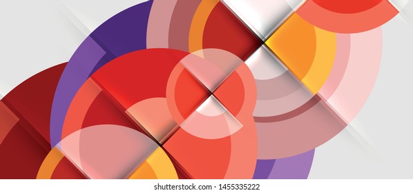 Abstrakter geometrischer Hintergrund - Kreise, Vektorgrafik
