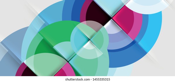 Geometric design abstract background - circles, modern business template
