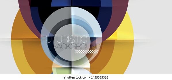 Geometric design abstract background - circles, modern business template