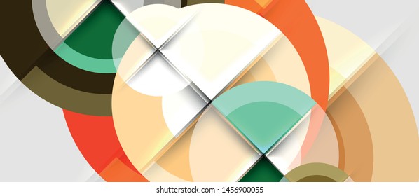Abstrakter geometrischer Hintergrund - Kreise, Vektorgrafik