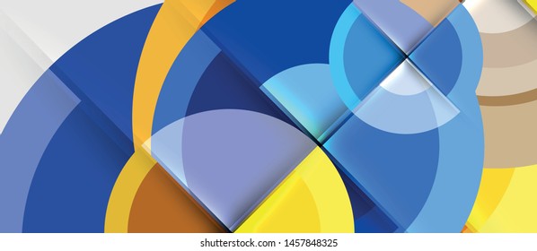 Projeto geométrico fundo abstrato - círculos, modelo de negócios moderno