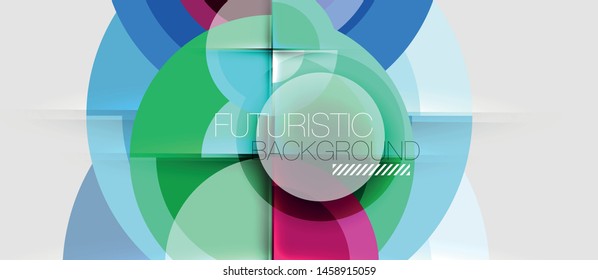 Abstrakter Hintergrund Geometrisches Design - Kreise, moderne Geschäftsvorlage