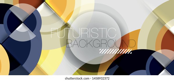Fondo abstracto de diseño geométrico - círculos, plantilla de negocio moderna