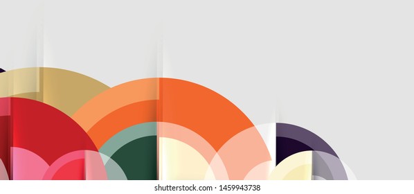Fondo abstracto de diseño geométrico - círculos, vector