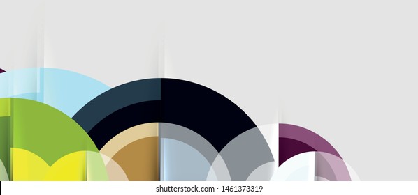 Geometric design abstract background - circles, vector