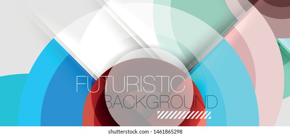 Geometric design abstract background - circles, modern business template