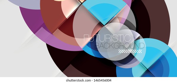 Fondo abstracto de diseño geométrico - círculos, plantilla de negocio moderna