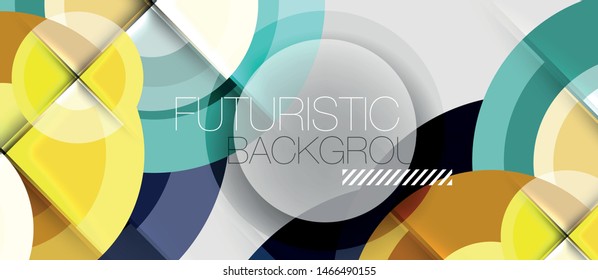 Geometric design abstract background - circles, modern business template