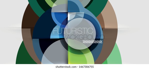 Abstrakter Hintergrund Geometrisches Design - Kreise, moderne Geschäftsvorlage