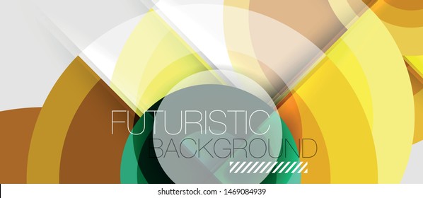 Fondo abstracto de diseño geométrico - círculos, plantilla de negocio moderna
