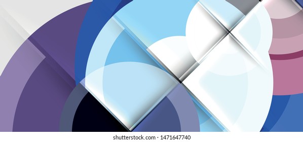 Geometric design abstract background - circles, modern business template