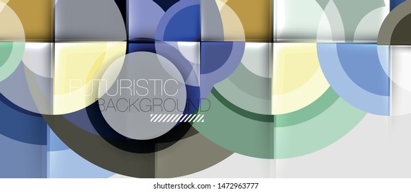 Abstrakter Hintergrund Geometrisches Design - Kreise, moderne Geschäftsvorlage