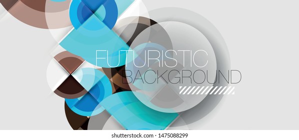 Geometric design abstract background - circles, modern business template